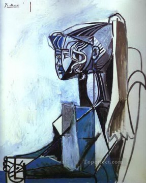 キュービズム Painting - シルベットの肖像 1954 キュビスト